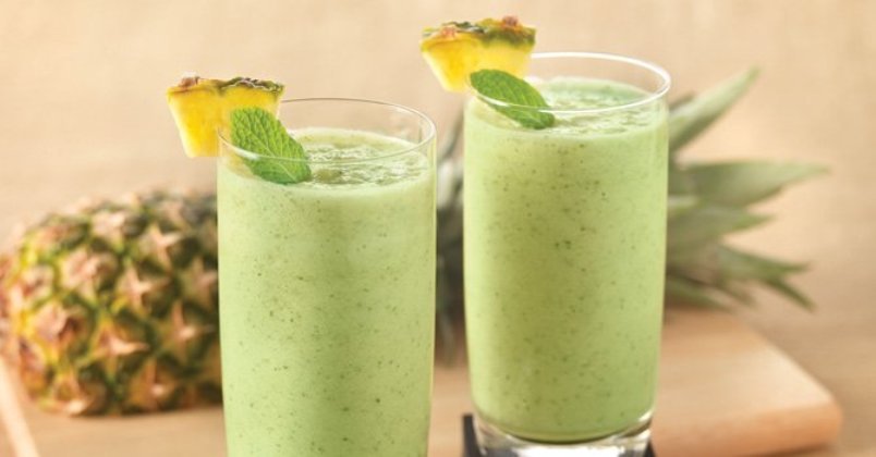 Piña menta leche coco lino